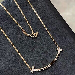 Tiffany-inspired 18K Rose Gold Smile Pendant Necklace